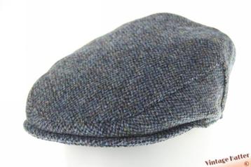 Platte pet Hawkins Harris Tweed blauw scheerwol 59 nieuw beschikbaar voor biedingen