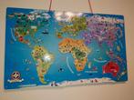 Magnetische Wereldkaart Puzzel, Ophalen, Meer dan 50 stukjes, Zo goed als nieuw, Van hout
