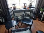 2 zwarte pastoe stoelen design Lena Larsson jaren 60, Ophalen, Gebruikt, Zwart, Twee