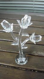 Kristal tak met roosjes, Ophalen of Verzenden, Zo goed als nieuw, Kristal, Beeldje(s)