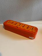 Vintage spaarpot huishoudpot met sleutel, Ophalen of Verzenden, Zo goed als nieuw, Metaal of Blik, Overige thema's