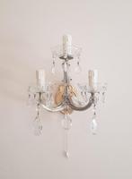 Prachtige kristallen Maria Theresia wandlamp, Huis en Inrichting, Lampen | Wandlampen, Ophalen of Verzenden, Zo goed als nieuw