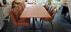 Eettafel met zitbank en 3 fauteuils, Huis en Inrichting, Ophalen, 200 cm of meer, 50 tot 100 cm, Zo goed als nieuw