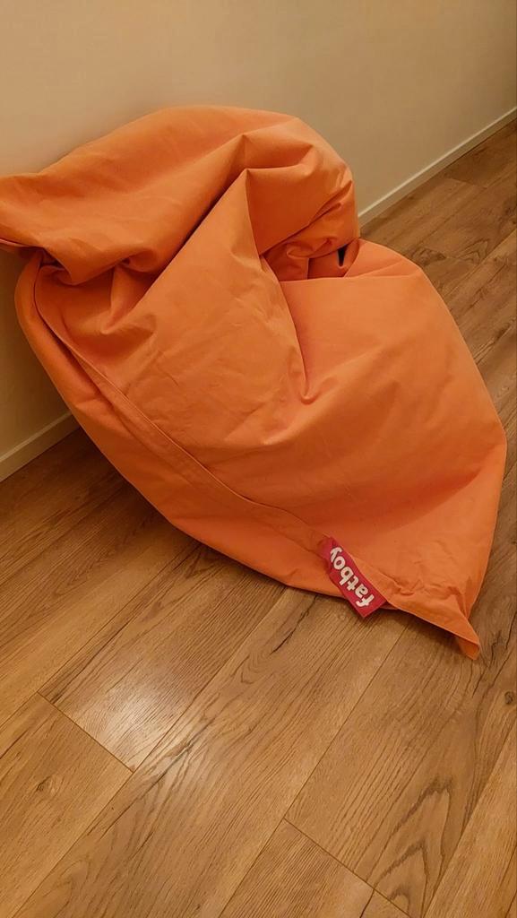 Hele grote Fatboy Zitzak - Oranje 165x140cm, Huis en Inrichting, Zitzakken, Gebruikt, Zitzak, Oranje, Ophalen