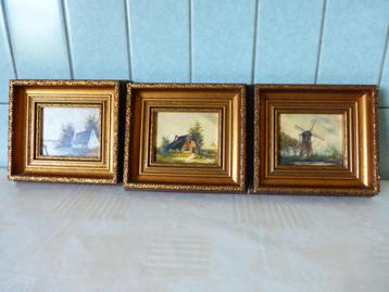 3 schilderijen W. v. d. Berg beschikbaar voor biedingen