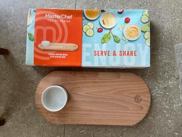 MasterChef Serve & Share serveerplank met dipschaaltje (KWF) beschikbaar voor biedingen