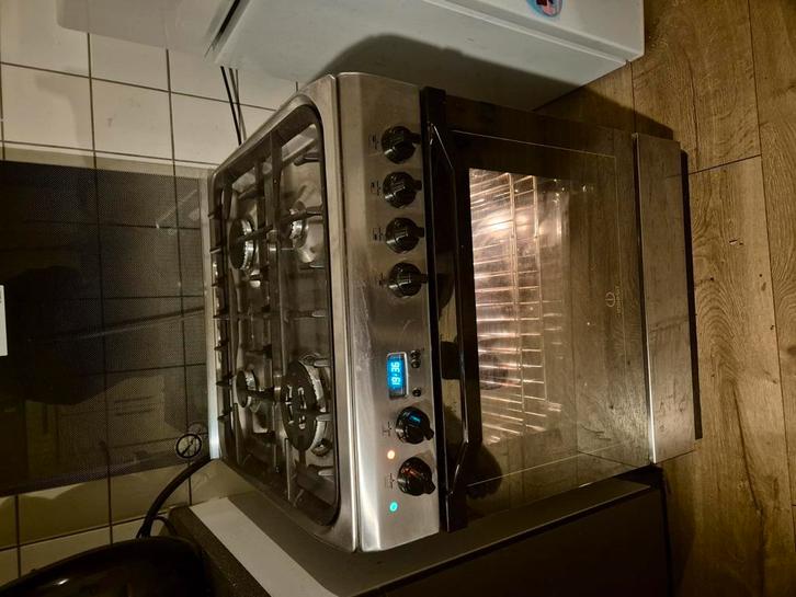 Oven, Witgoed en Apparatuur, Fornuizen, Gebruikt, Vrijstaand, Gas, 4 kookzones, 85 tot 90 cm, Ophalen