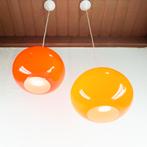 oranje glazen lamp Onion Pianon Vistosi Italië 33cm 60s 70s, Vistosi, Gebruikt, Mid century, -