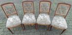eetkamerstoelen (4 stuks) restauratie !, Ophalen, Retro vintage grootmoederstijd