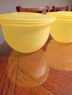 Gele Tupperware kommen met deksel, Ophalen of Verzenden, Gebruikt