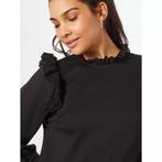 Sissy boy zwarte sweater met opstaand kraagje in broderie, Zwart, Maat 42/44 (L), Sissy-Boy, Ophalen of Verzenden