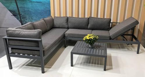 Aluminium Loungeset met Verstelbare Zitting, Tuin en Terras, Tuinsets en Loungesets, Nieuw, Loungeset, Aluminium, 6 zitplaatsen