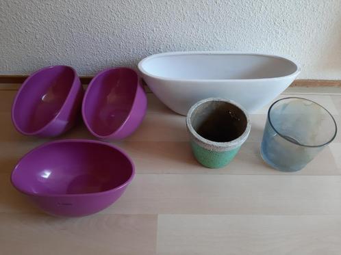 Diverse bloem-, plantenpotten, Tuin en Terras, Bloempotten, Zo goed als nieuw, Aardewerk, Binnen, Balkon, Tuin, Minder dan 40 cm