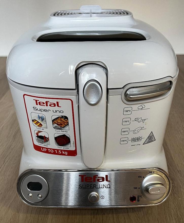Friteuse Z.G.A.N Tefal Super Uno FR302130, Witgoed en Apparatuur, Frituurpannen, Zo goed als nieuw, 2 tot 3 liter, Uitneembare binnenpan