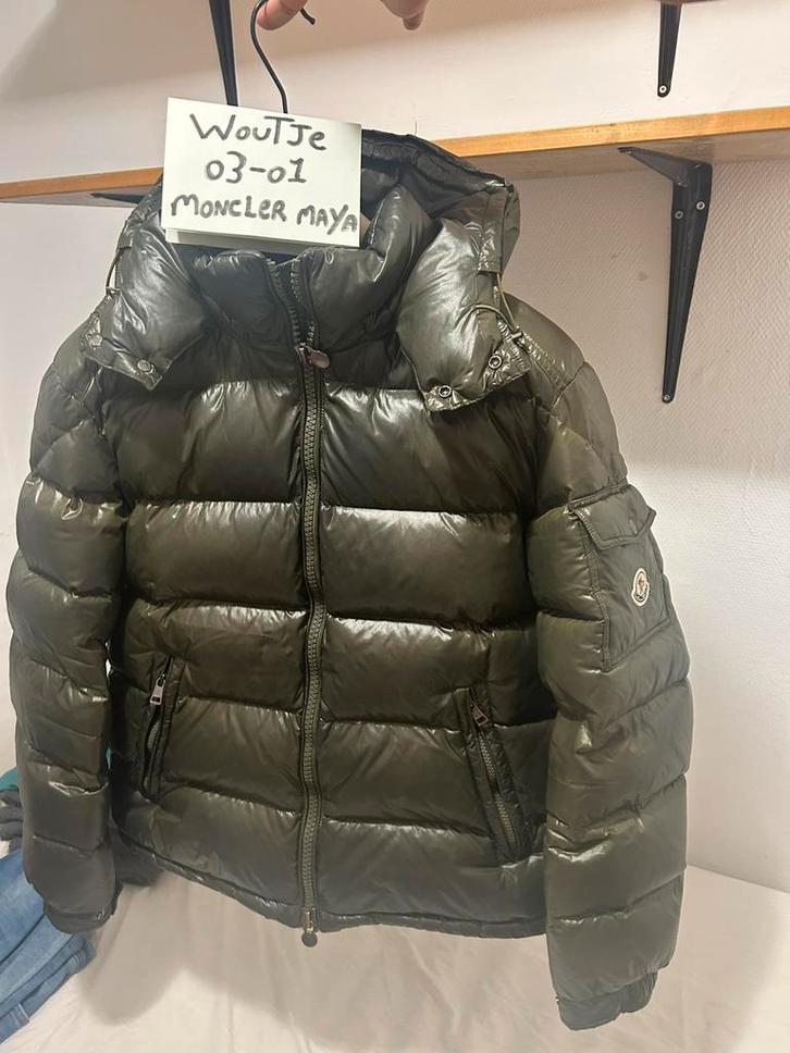Moncler Maya Winterjas, Kleding | Heren, Jassen | Winter, Zo goed als nieuw, Zwart, Ophalen of Verzenden