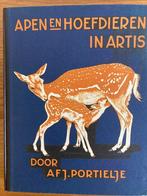 Verkade album Apen en hoefdieren in Artis-AFJ Portielje-1940, Ophalen of Verzenden, Gelezen, A.F.J. Portielje, Plaatjesalbum