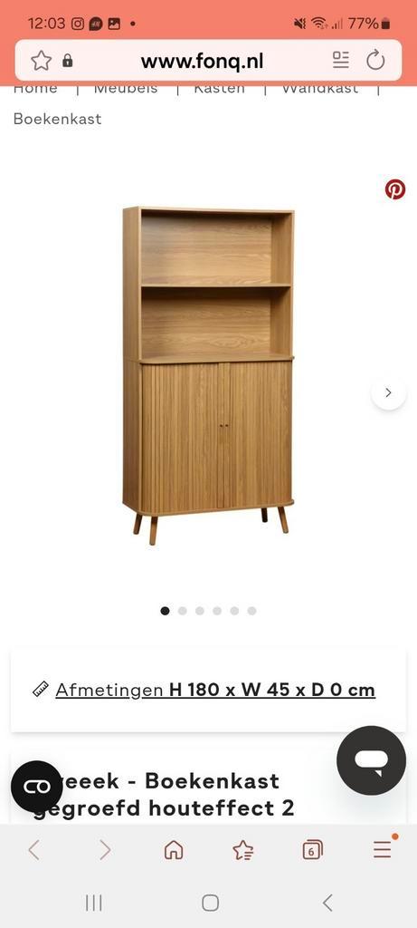 Boekenkast met schuifdeuren, Huis en Inrichting, Kasten | Boekenkasten, Nieuw, 25 tot 50 cm, Ophalen