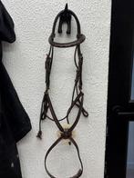 Lj leathers Mexicaans hoofdstel full + rubber grip teugels, Dieren en Toebehoren, Paarden en Pony's | Hoofdstellen en Tuigage