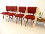 4 X Retro Vintage Stoel Eetkamerstoel Jaren 50 60 Stoelen, Hout, Gebruikt, ., Vintage