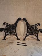 Gietijzeren Zijkanten Tuinbank., Tuin en Terras, Ophalen, Gebruikt, Metaal