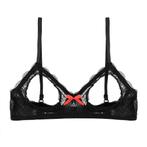 Zwarte kanten open BH (sexy lingerie doorzichtige), Verzenden, Zwart, BH