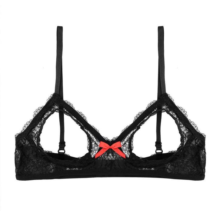 Zwarte kanten open BH (sexy lingerie doorzichtige), Kleding | Dames, Ondergoed en Lingerie, BH, Zwart, Verzenden
