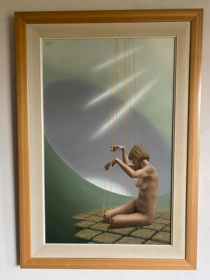 Diana Vandenberg metarealisme 1986, Antiek en Kunst, Kunst | Schilderijen | Klassiek, Ophalen