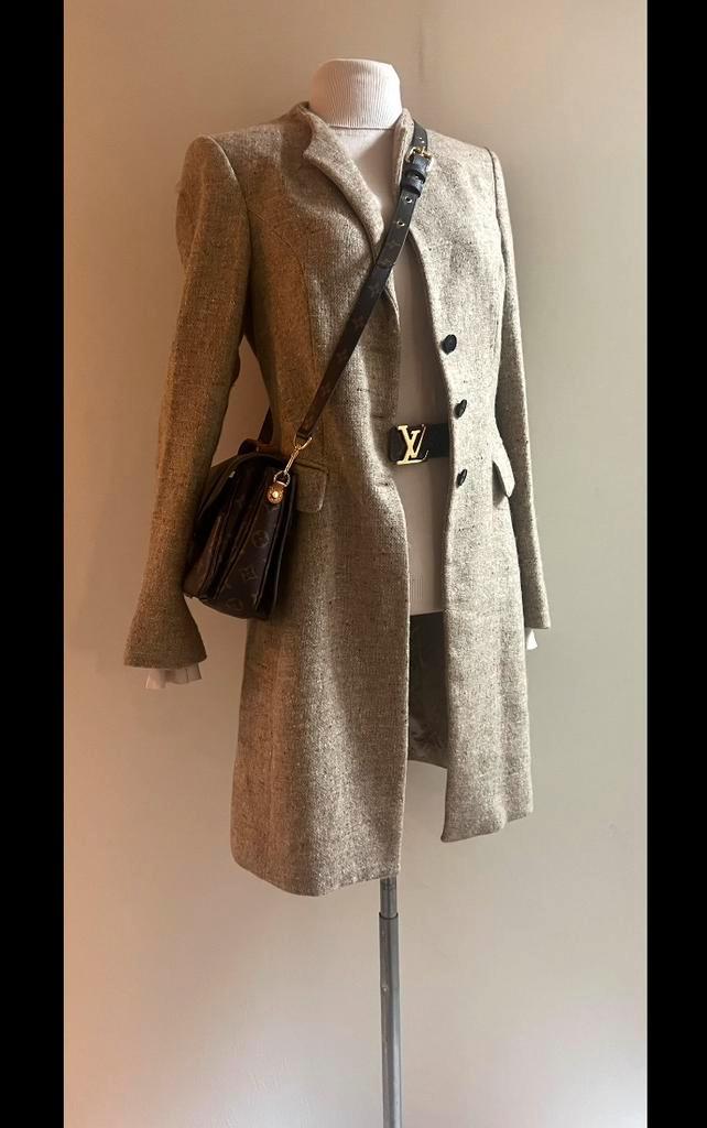 Purdey 38/40 wollen lange blazer jas beige, Kleding | Dames, Jasjes, Kostuums en Pakken, Zo goed als nieuw, Maat 38/40 (M), Beige