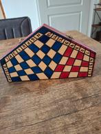 Mooi houten schaakspel voor 3 spelers, Ophalen of Verzenden, Zo goed als nieuw