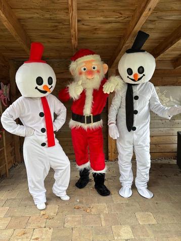 Te huur Kerstman of sneeuwpop mascotte kostuums pakken beschikbaar voor biedingen
