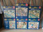 6x Jan van Haasteren Puzzels - 500 Stukjes, Ophalen of Verzenden, 500 t/m 1500 stukjes, Gebruikt, Legpuzzel