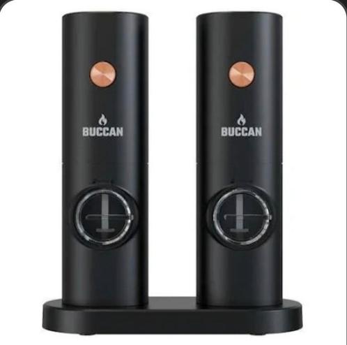 Buccan – Luxe Elektrische Peper en zoutmolen–Rosegoud/Zwart, Huis en Inrichting, Keuken | Keukenbenodigdheden, Nieuw, Ophalen of Verzenden