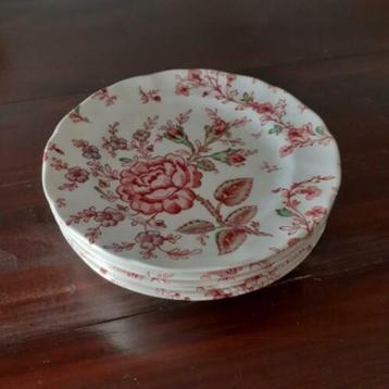 Johnson Brothers/Bros ROSE CHINTZ  4 Gebaksbordjes Ø 17½ cm beschikbaar voor biedingen