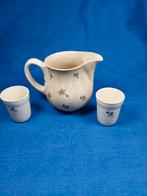 Mooie antiek brocante schenkkan met bekers - Hand painted, Gebruikt, Keramiek, Overige typen, Onbekend