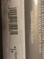 Vliesbehang donkergrijs met houtmotief, Huis en Inrichting, Ophalen of Verzenden, Minder dan 10 m²