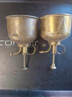 Twee antieke bronzen antik barber kapper, Antiek en Kunst, Ophalen of Verzenden