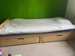Bed, Ophalen, 90 cm, Eenpersoons, Beige