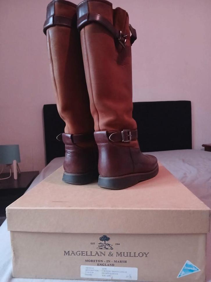 Magellan & Mulloy Leren outdoor laarzen 37,5, Kleding | Dames, Schoenen, Zo goed als nieuw, Hoge laarzen, Bruin, Ophalen of Verzenden
