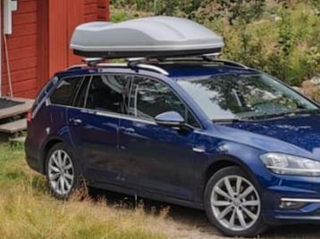 Originele Renault Megane 480L Dakkoffer Zilver, incl. rails beschikbaar voor biedingen