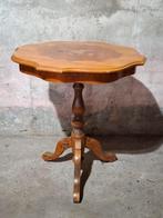 Oude vintage Franse bijzettafel tafel wijntafel ingelegd, Antiek en Kunst, Ophalen of Verzenden