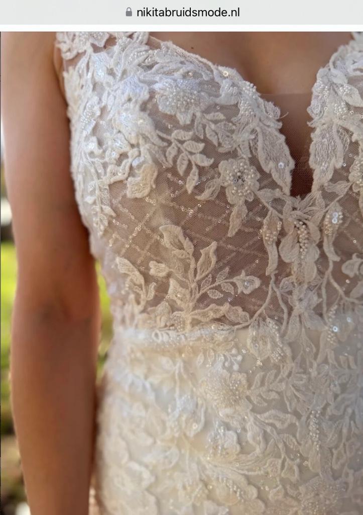 Tweedehands Justin Alexander trouwjurk met glitterkant, Kleding | Dames, Trouwkleding en Trouwaccessoires, Gedragen, Trouwjurk