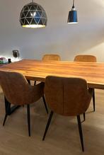 6x Eetkamerstoel MX Sofa, Ophalen, Gebruikt, Bruin, Stof