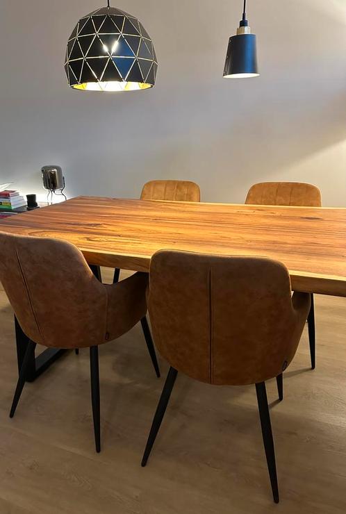 6x Eetkamerstoel MX Sofa, Huis en Inrichting, Stoelen, Gebruikt, Vijf, Zes of meer stoelen, Stof, Bruin, Ophalen