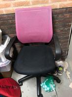 Zwart met roze bureaustoel, Ophalen of Verzenden, Zo goed als nieuw, Zwart