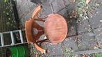 4 houten cafe stoelen, mooi design, Ophalen, Gebruikt, Bruin