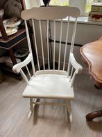 Witte Brocante Schommelstoel, Stoel, Wit, Ophalen