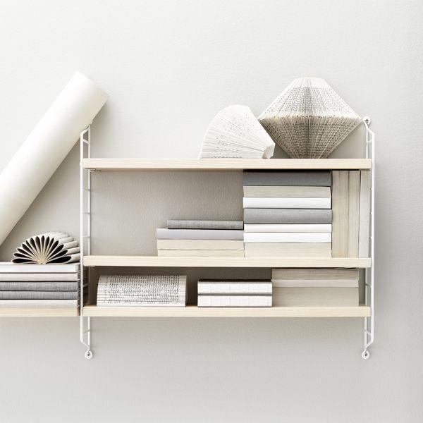 String vintage pocket wit nieuw in doos wandrek boekenplank, Huis en Inrichting, Woonaccessoires | Wandplanken en Boekenplanken