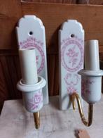 Franse porseleinen wandlampjes, Antiek en Kunst, Antiek | Lampen, Ophalen of Verzenden