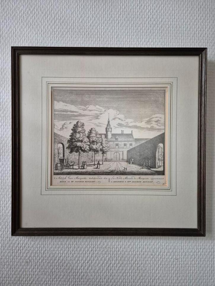 Marquette Heemskerk - Rendorp Familie - Ets/Tekening, Antiek en Kunst, Kunst | Etsen en Gravures, Ophalen of Verzenden