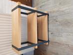 2 stuks Sidetable / bijzettafeltje zwart/houtkleur, Huis en Inrichting, Ophalen, Gebruikt